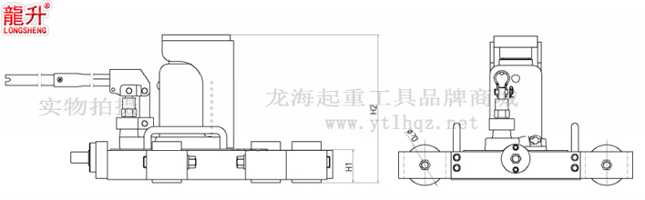 無塵室帶滑動臺爪式千斤頂尺寸圖一